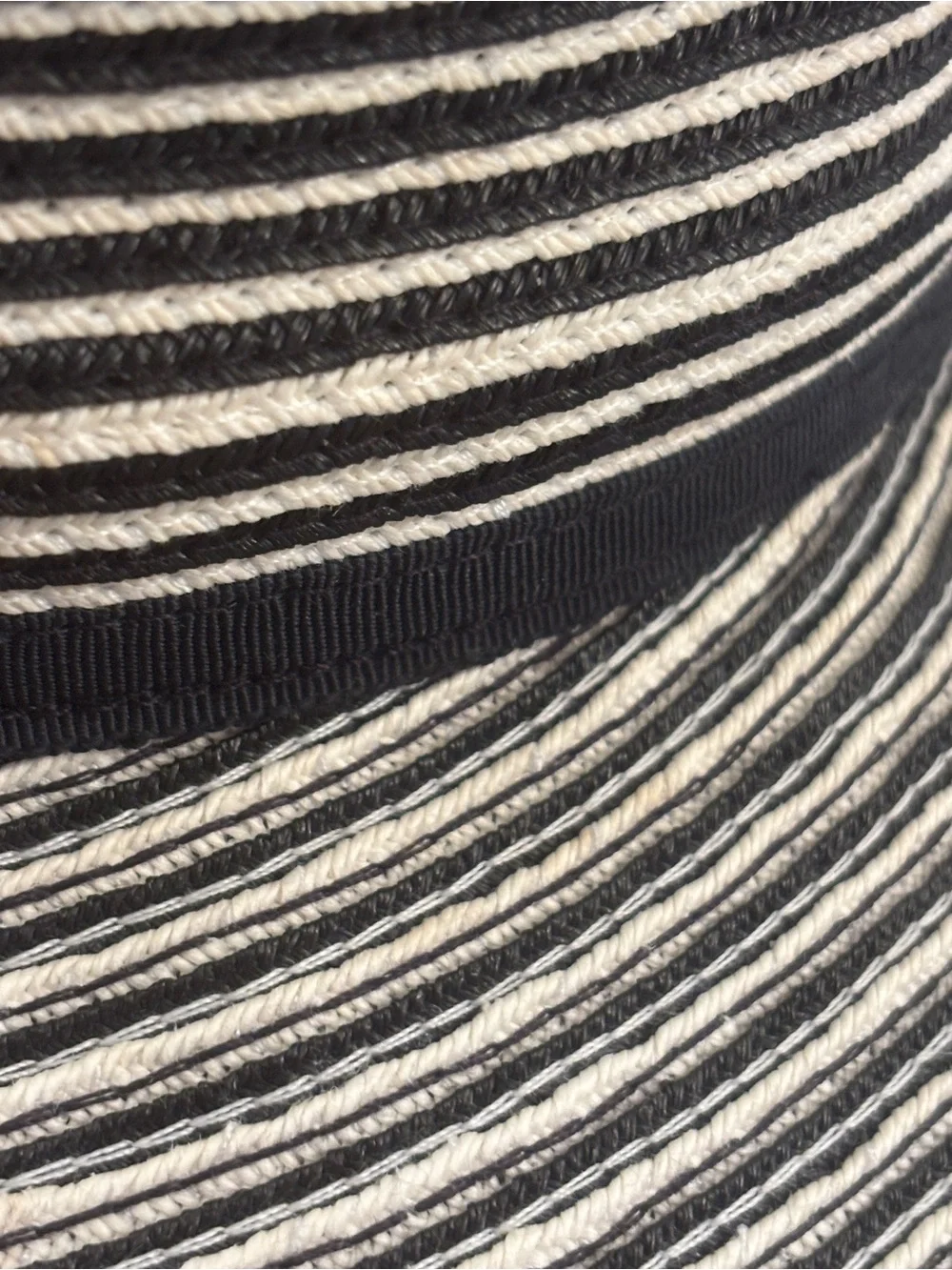 Eric Javits Black White Striped Wide Brim Squishee Sun Hat One Size Packable - Picture 16 of 16